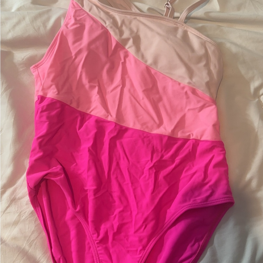 Pink and Fuchsia Colorblock Swimsuit